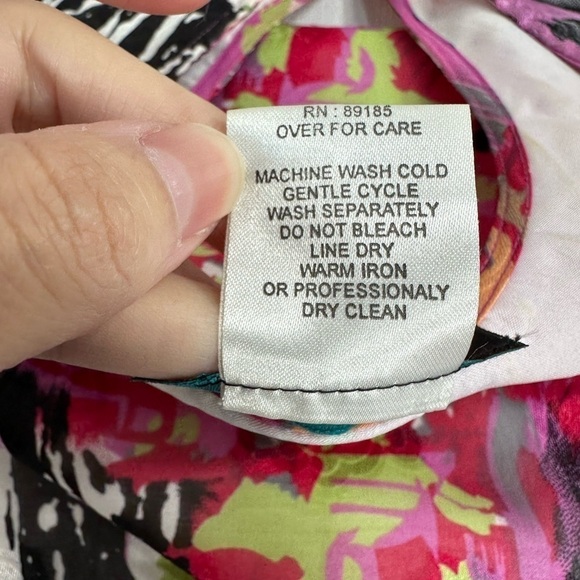 Ulla Popken two piece kimono and tank set floral multicolor size 32/34 - Picture 12 of 12